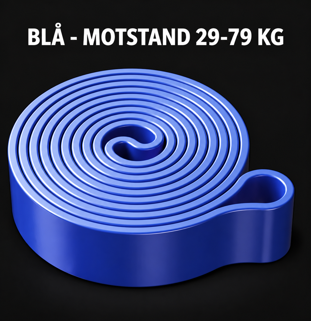 Motstandsbånd langt – latex tube 7 nivåer