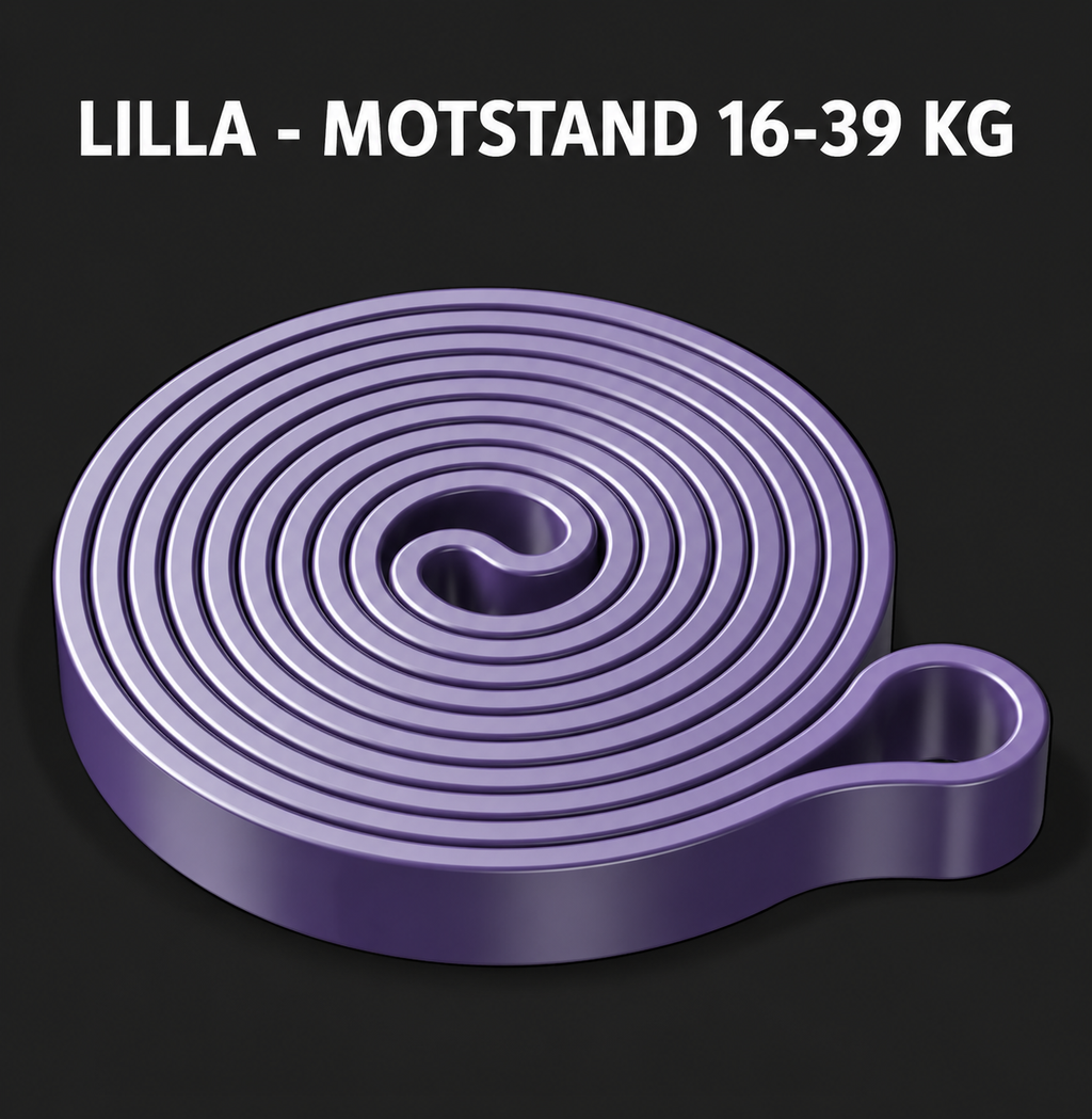 Motstandsbånd langt – latex tube 7 nivåer